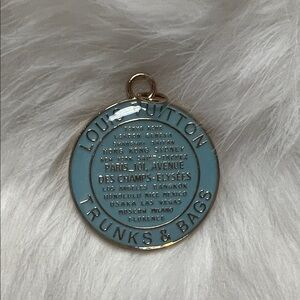 Louis Vuitton Blue and Gold Medallion Keychain